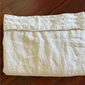 Pottery Barn King Flat Sheet White 100% Cotton Bedding Natural Fibers